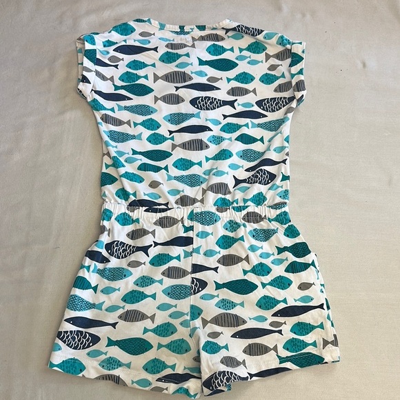 D* Re Me - Fish Patterned Romper in Blue and Gray - Picture 4 of 4
